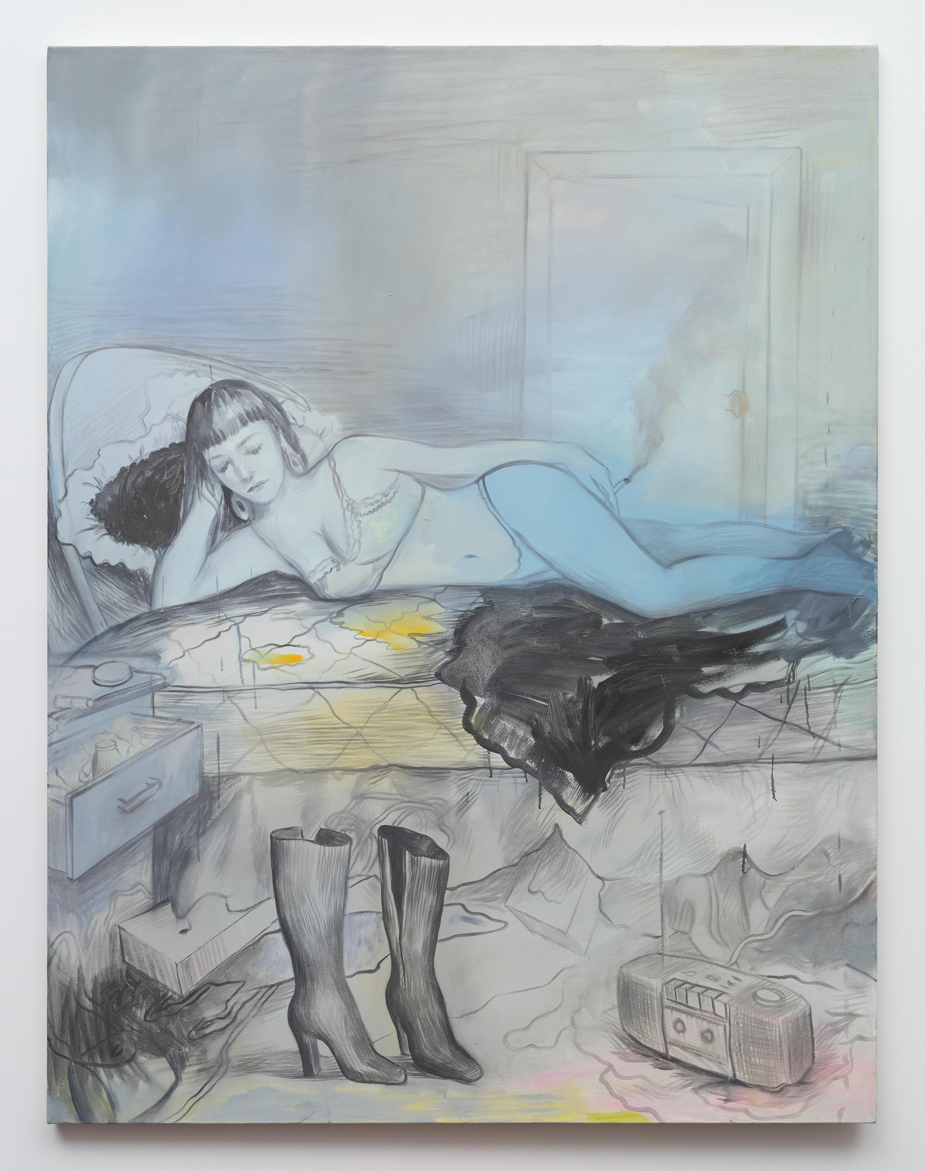 Brandi Twilley<br>Boots<br>2015<br>oil on canvas<br>62 x 48 in (157.48 x 121.92 cm)