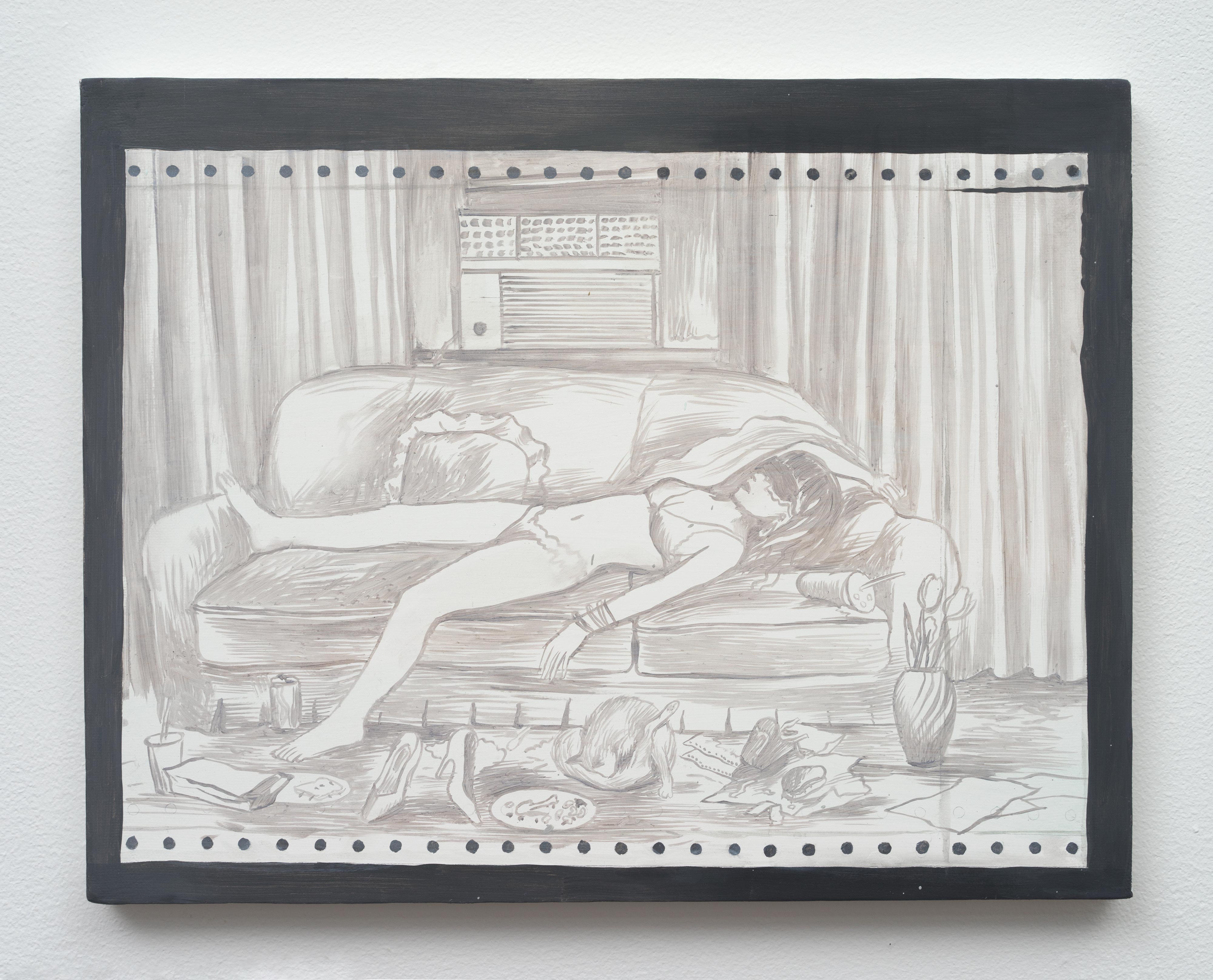 Brandi Twilley<br>By the AC<br>2014<br>oil on canvas<br>11 x 14 in (27.94 x 35.56 cm)