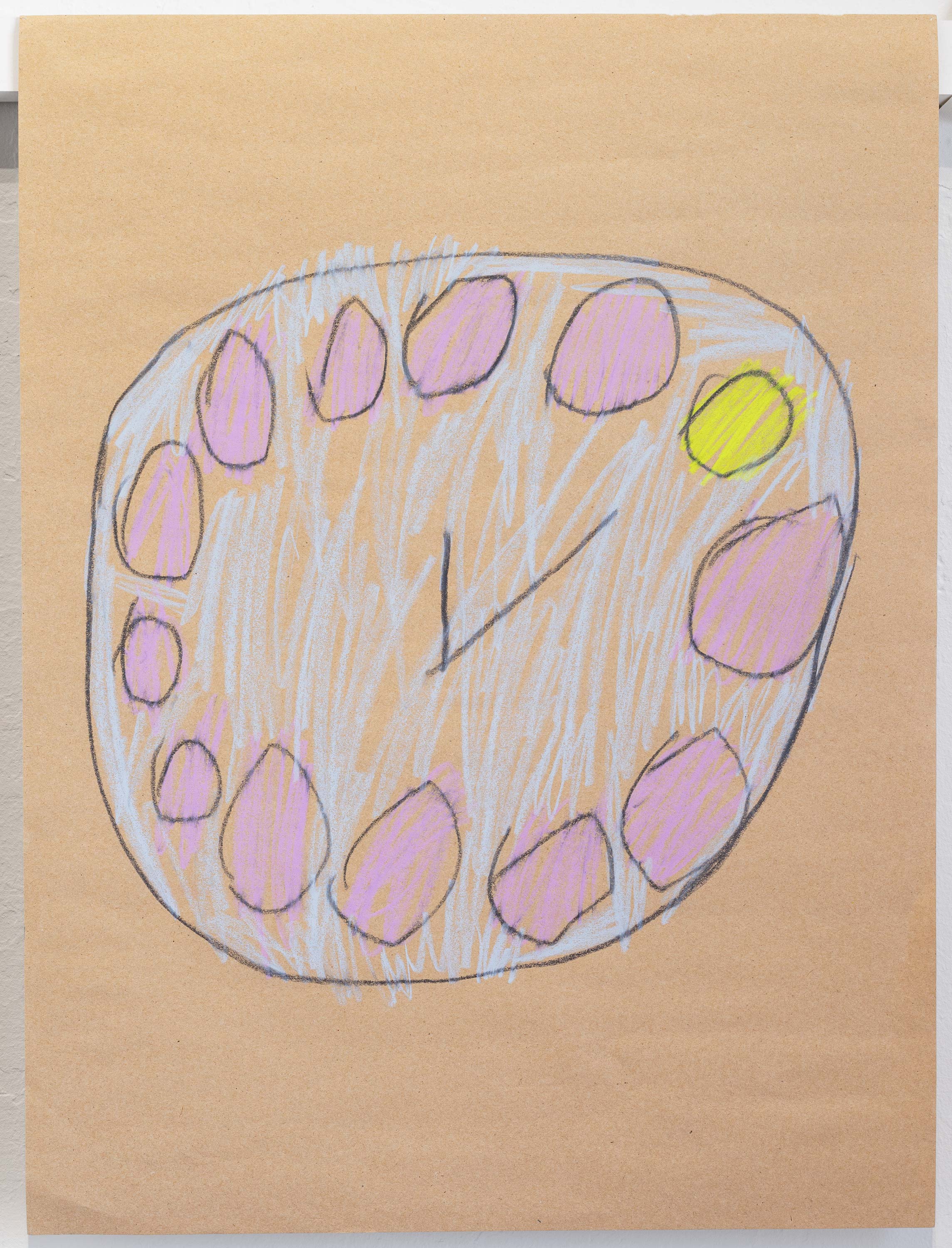 Al Freeman<br>Timer 16<br>2015<br>Graphite and oil pastel on paper<br>18 x 24 inches (46 x 61 cm)