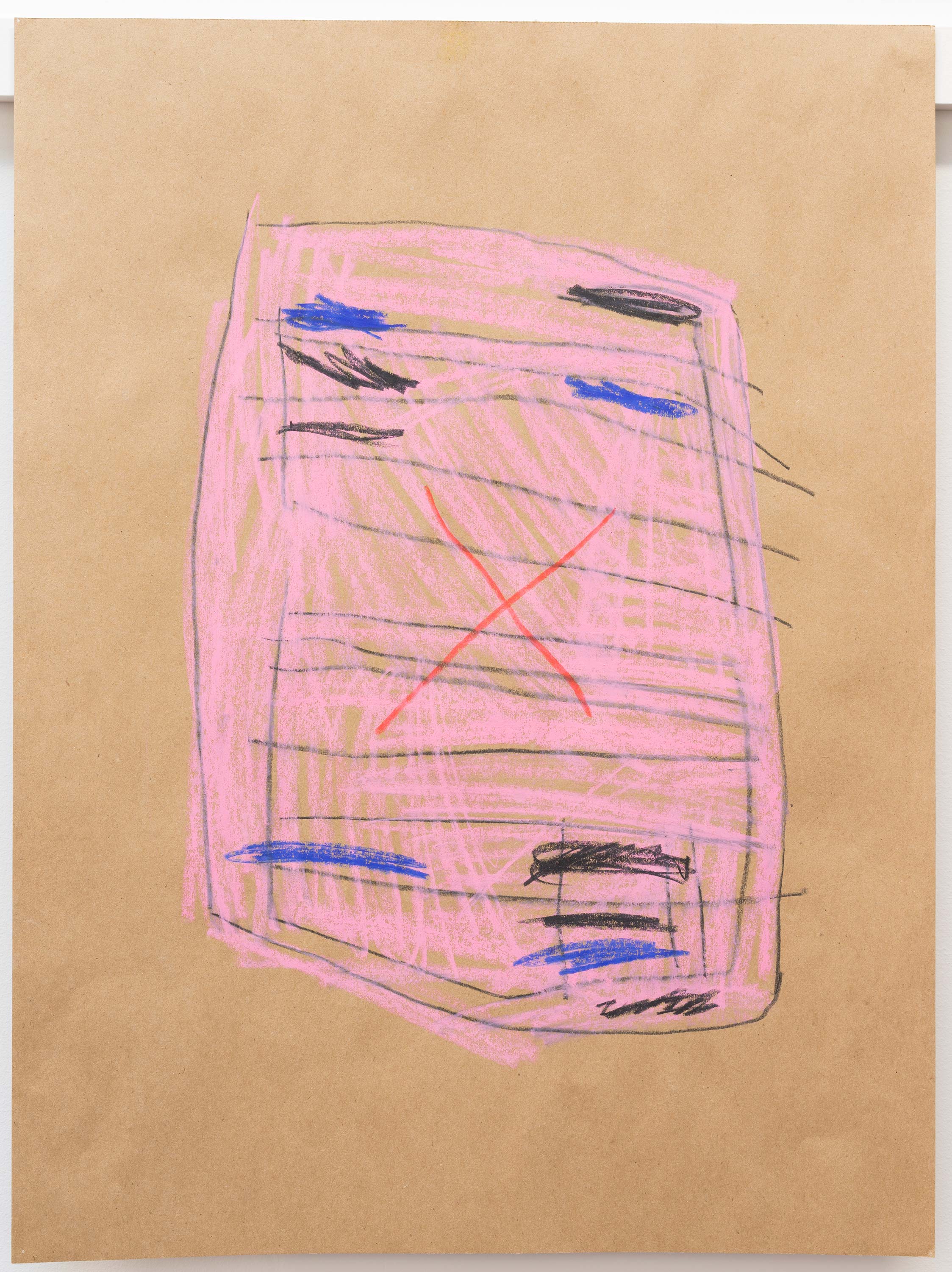 Al Freeman<br>Document pink 8<br>2015<br>Graphite and oil pastel on paper<br>18 x 24 inches (46 x 61 cm)