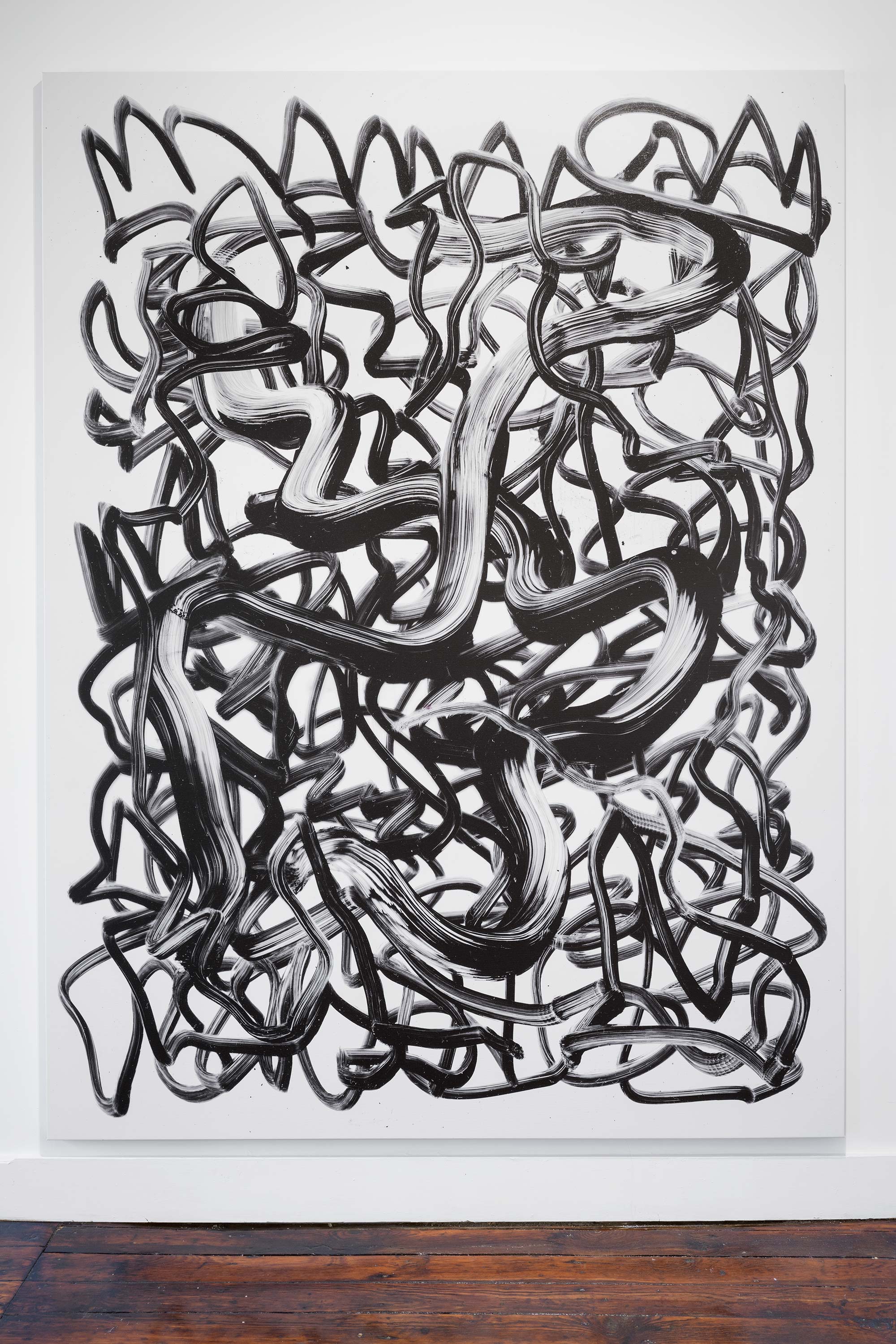 Fabio Marco Pirovino<br>Scribble (drawing) XXX<br>2015<br>UV Ink on Canvas<br>67 x 89 inches (170 x 227 cm)