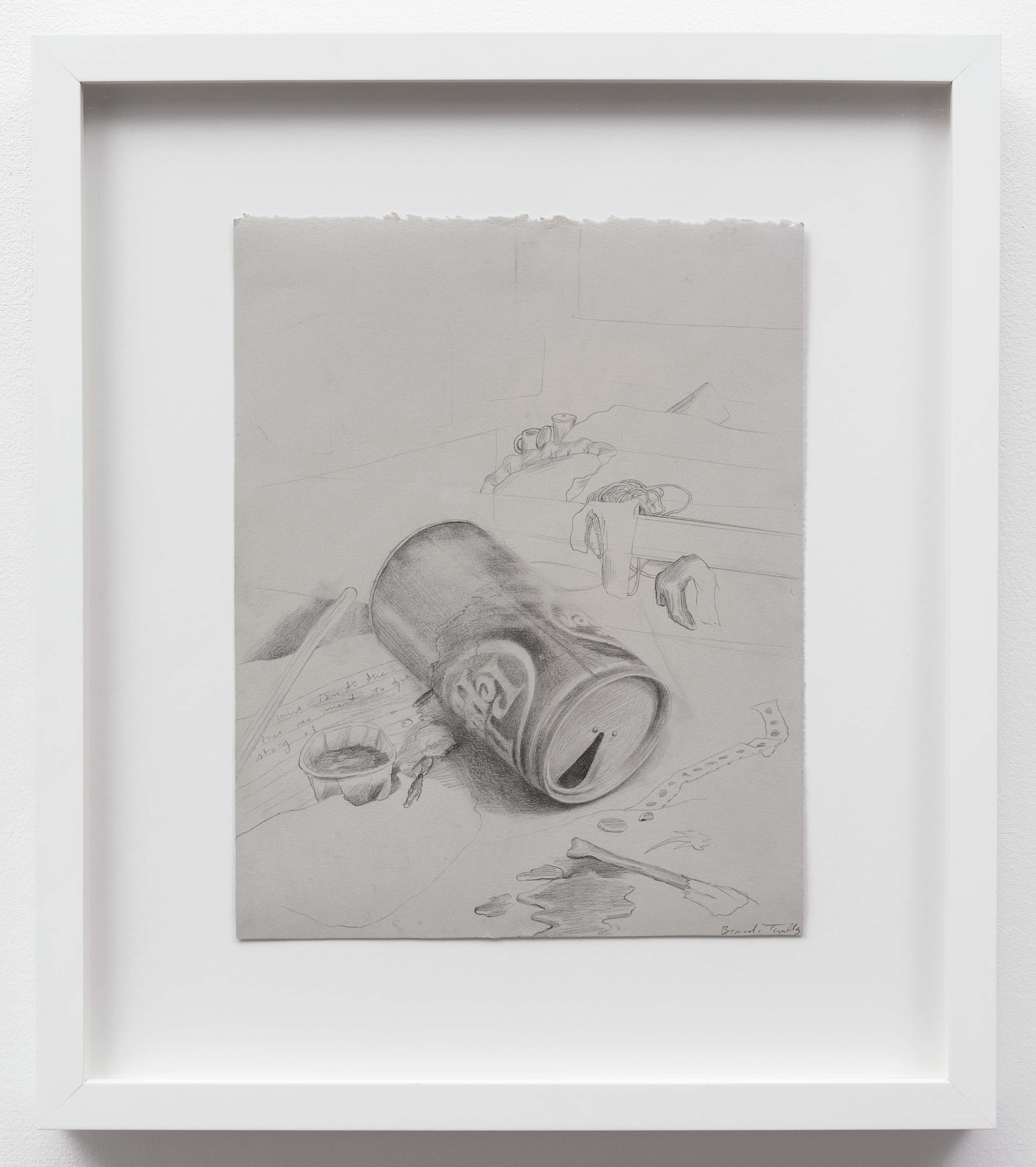 Brandi Twilley<br>Dr. Pepper<br>2014<br>Graphite on gray paper<br>9 x 11.25 inches (23 x 26.5 cm)