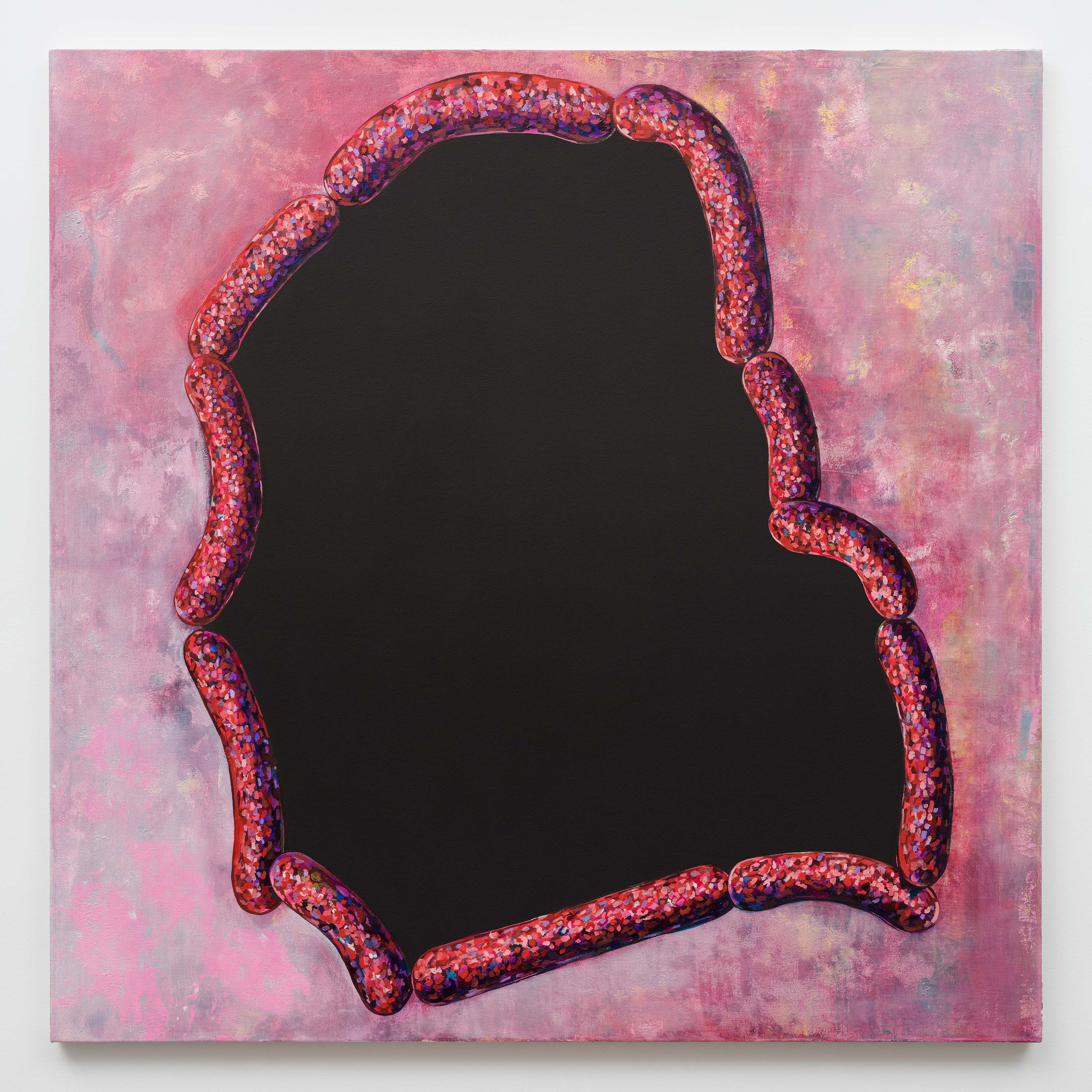 Paul Branca<br>Untitled, Hole<br>2015<br>Oil on canvas<br>40 x 40 inches (101.6 x 101.6 cm)