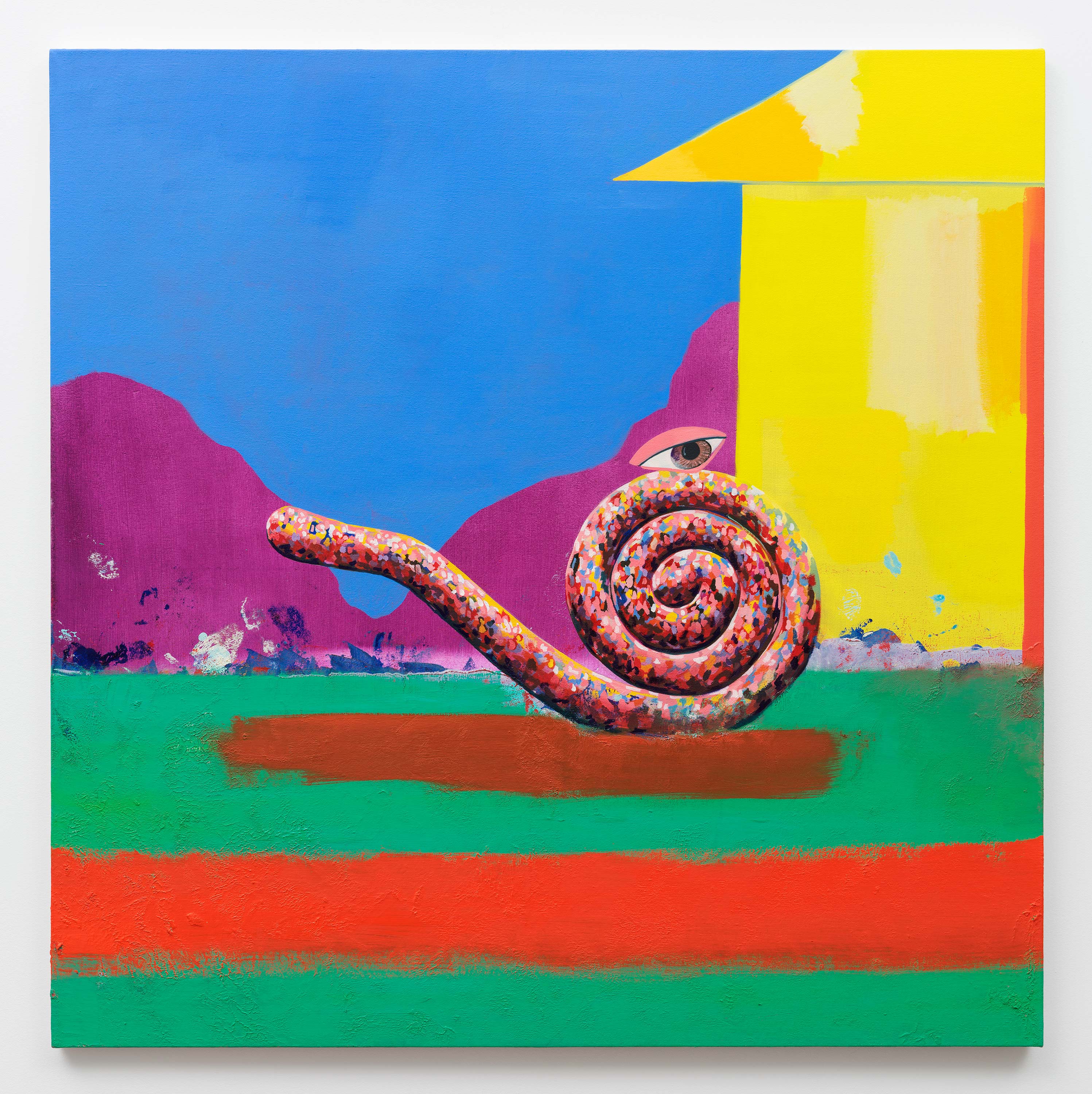 Paul Branca<br>Untitled, Spiral<br>2015<br>Oil on canvas<br>40 x 40 inches (101.6 x 101.6 cm)