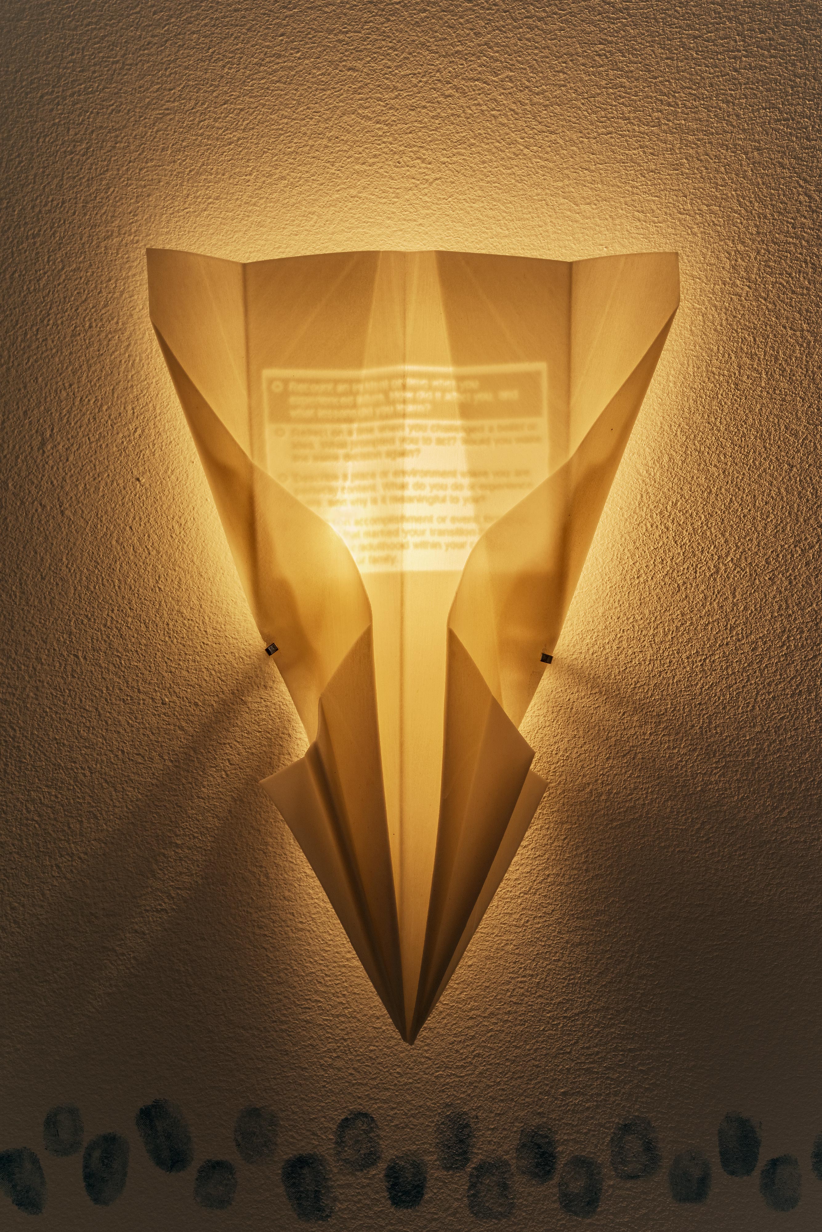 David Muenzer<br>Sconce (Common App)<br>2016<br>Sandstone, lighting hardware<br>7.281 x 11.039 in (18.5 x 28 cm)