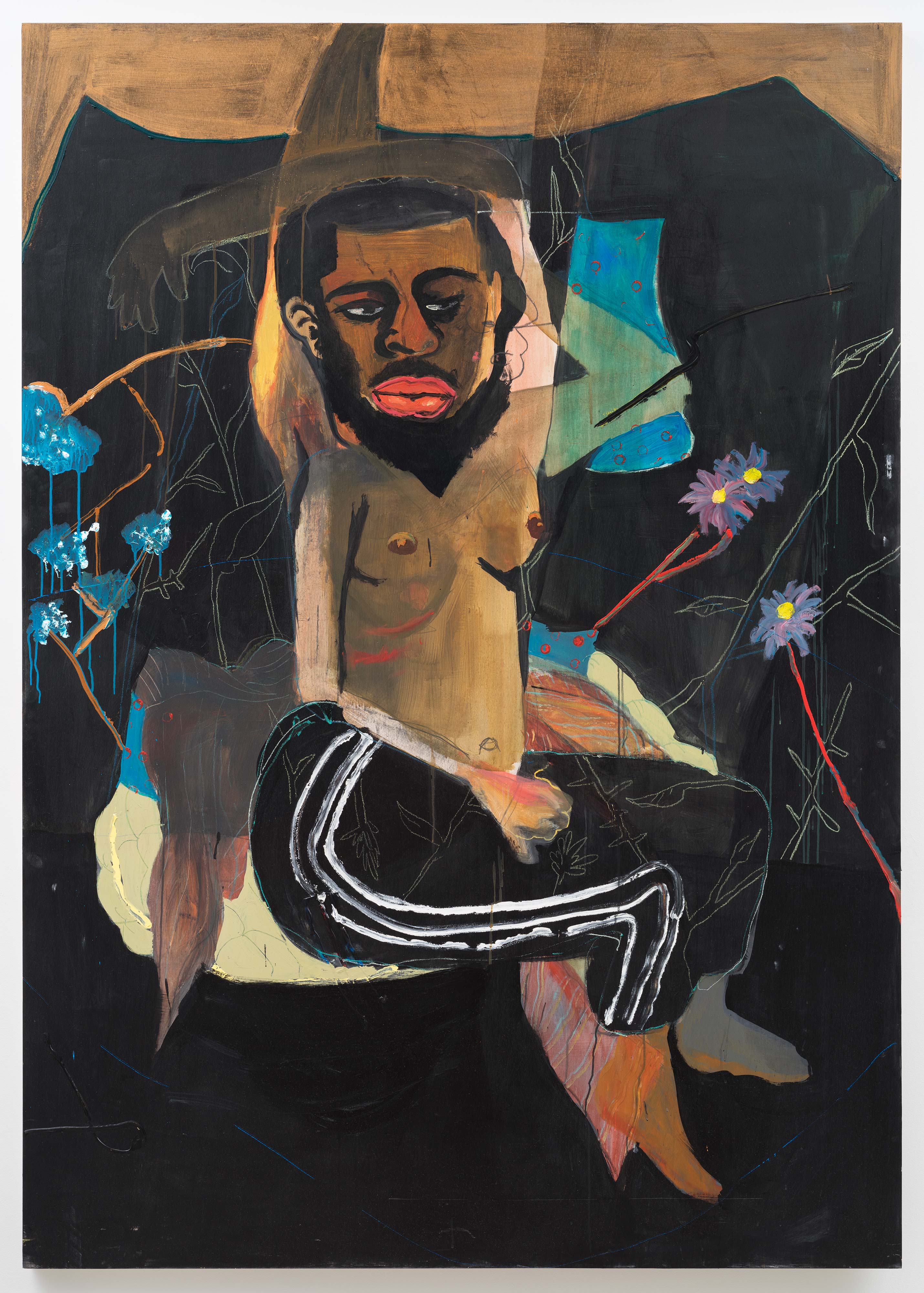 Jonathan Lyndon Chase<br>Hanged Man<br>2015<br>Acrylic on panel<br>84 x 60 in (213.4 x 152.4 cm)