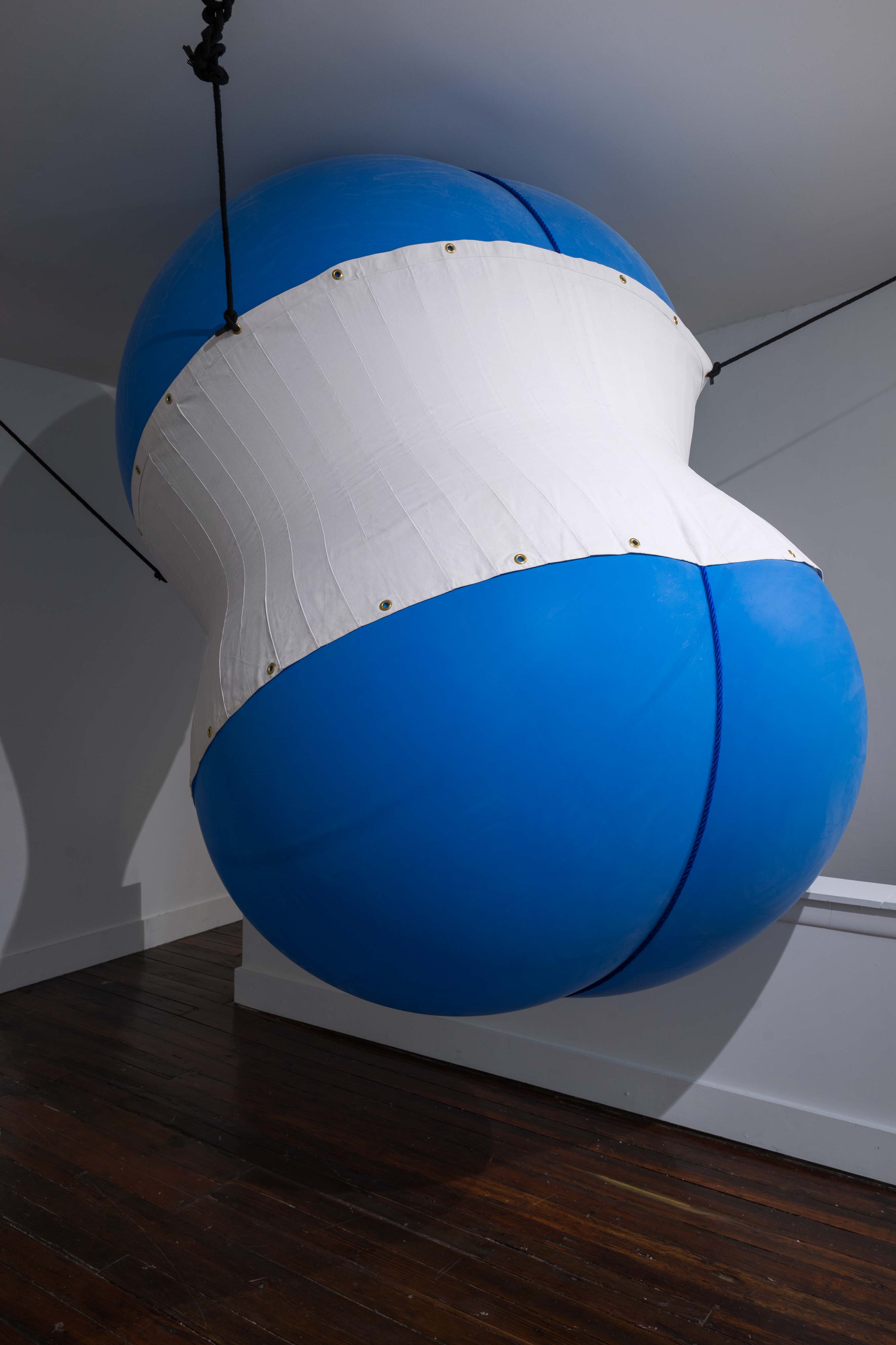 Nancy Davidson<br>Blue Moon (detail)<br>1998<br>Latex, rope, cotton<br>76 x 60 x 60 in (193 x 152 x 152 cm), installation variable