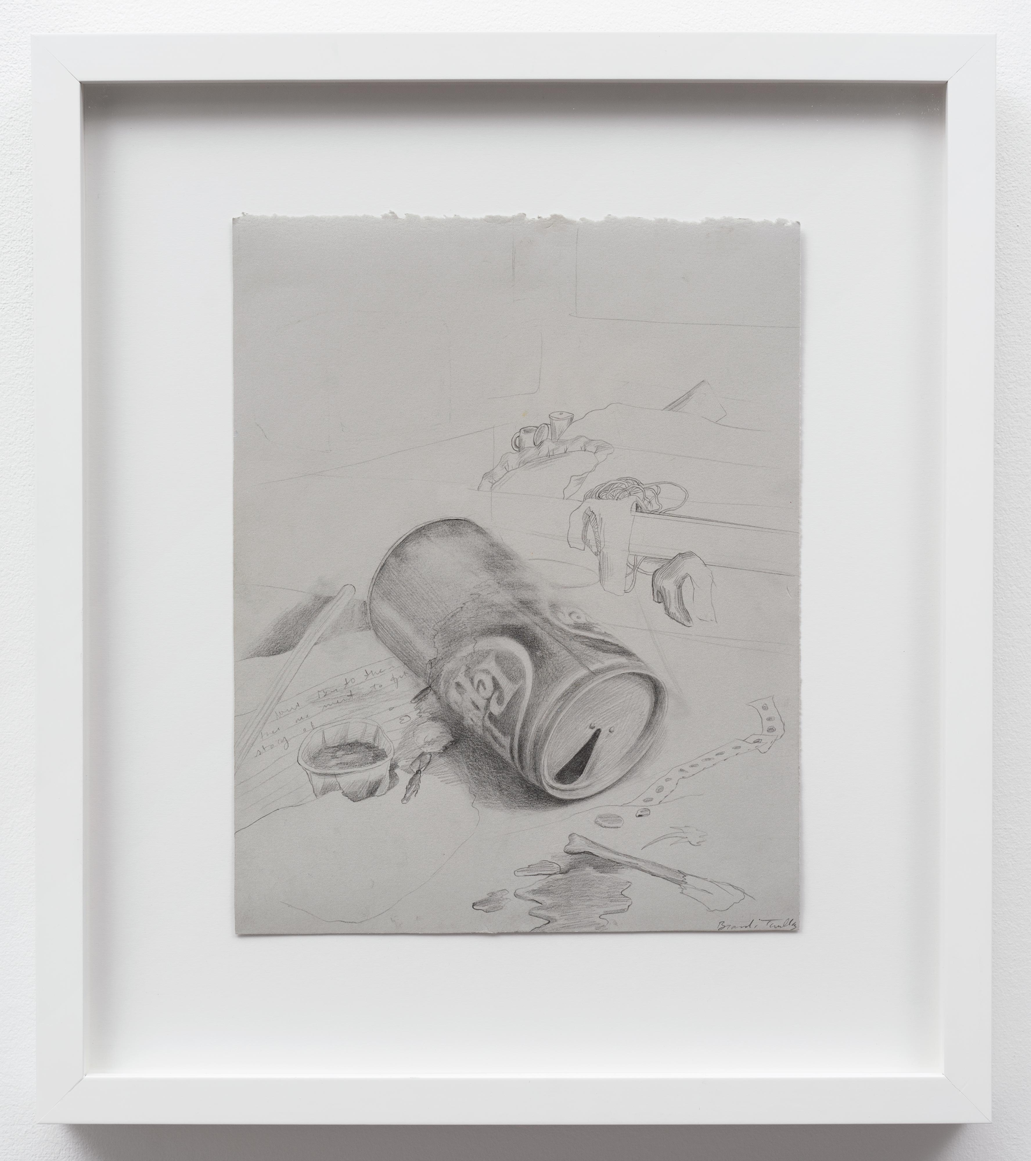 Brandi Twilley<br>Dr. Pepper<br>2014<br>Graphite on gray paper<br>9 x 11.25 in (23 x 26.5 cm)